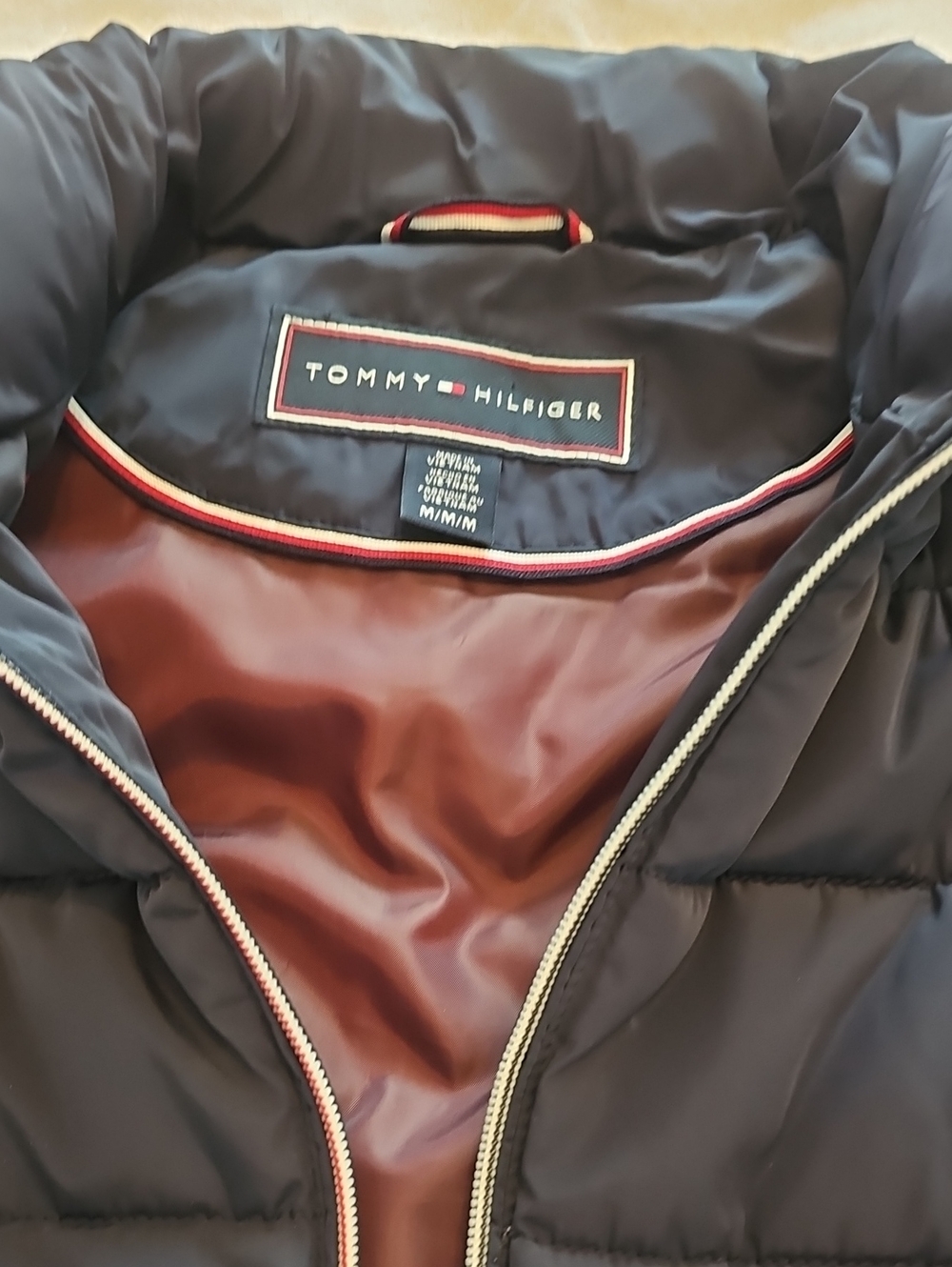 Tommy Hilfiger Navy Jacket with Red Interior
